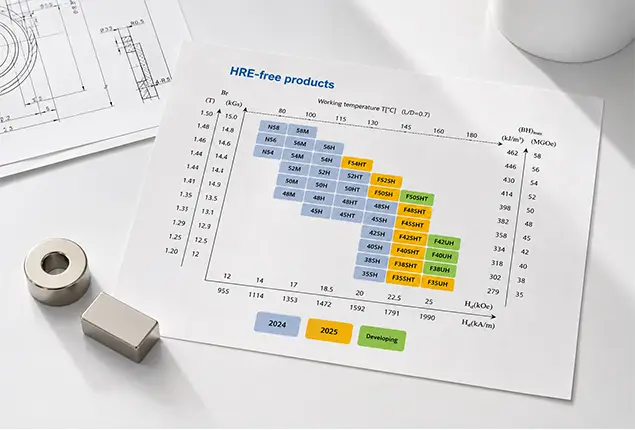 HRE-Free NdFeB Magnets